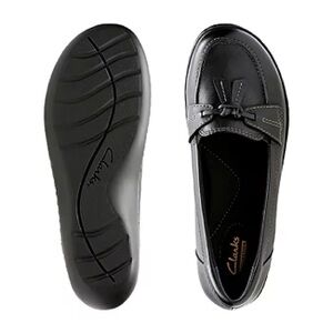 Clarks Black Loafers for Women